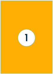 Etiket Rillprint 210x297mm fluororanje 100 etiketten