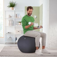 Actieve zitbal Leitz Ergo 55cm anti-rol donkergrijs-7
