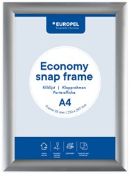 Europel clicklijst Economy  lijst 25 mm  A4  zilver