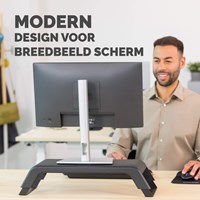 Monitorstandaard Fellowes Hana LT zwart Verstelbaar met drie hoogte-instellingen Stuk wit-2