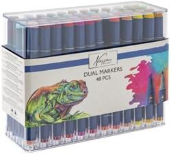 Alcohol markers Nassau Arts duopunt set à 48 kleuren