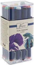 Alcohol markers Nassau Arts duopunt set à 12 kleuren