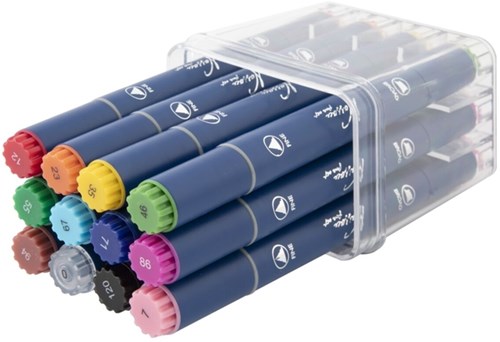 Alcohol markers Nassau Arts duopunt set à 12 kleuren-3