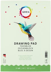 Tekenblok Qrea A4 24 vel 160gr gelijmd