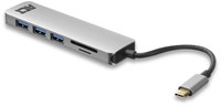 Hub ACT USB-C 3.0, 3x USB-A cardreader PD p-through-4