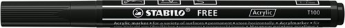Acrylmarker STABILO  Free Acrylic T100 zwart-2