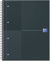 Spiraalblok Oxford International Notebook A4+ lijn zwart