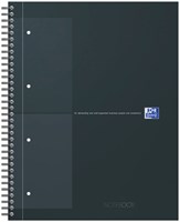 Spiraalblok Oxford International Notebook A4+ ruit 5X5mm zwart