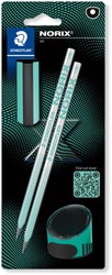 HB potlood Staedtler Norix 2 stuks zwart-groen