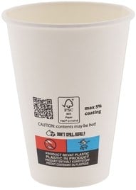 Kartonnen bekers 5% IEZZY 180ml karton 100 stuks wit-2