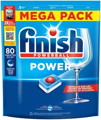 Vaatwastabbletten Finish All-in-one Power Regular 80 stuks