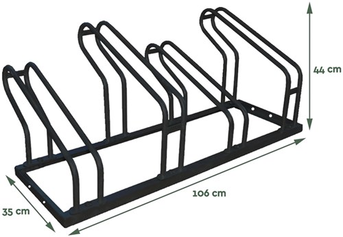Fietsenrek BRASQ  4 fietsen BS400 zwart-2