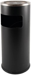 Afvalbak met asbak BRASQ 11 liter AT500 zwart