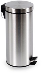Afvalbak BRASQ pedaalemmer 30 liter RVS