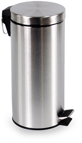 Afvalbak BRASQ pedaalemmer 30 liter RVS