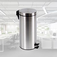 Afvalbak BRASQ pedaalemmer 30 liter RVS-2