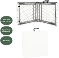 Vouwtafel BRASQ 120x60x74cm FC120 wit-2