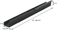 Kabelgoot BRASQ verstelbaar 75-150cm CT100 zwart-3