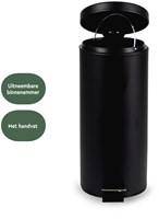 Afvalbak BRASQ pedaalemmer 30 liter zwart-1