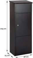 Pakketbrievenbus BRASQ 105x38x24cm PB400 Zwart-2