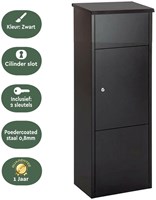 Pakketbrievenbus BRASQ 105x38x24cm PB400 Zwart-3