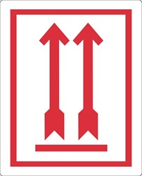 Waarschuwingsetiket IEZZY pijl omhoog 74x105mm 500 stuks