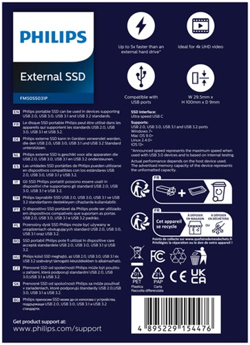 SSd Philips External 500 GB Ultra Speed Space Grey-3