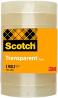 Plakband Scotch 508 19mmx66m transparant 8 rollen