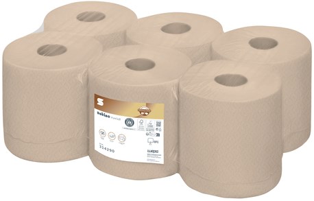 Poetspapier Satino CF1 PureSoft 2-laags 6x150m naturel 314290