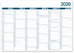 6 Maandkalender 2026 INNI Groot Memento 430x320mm
