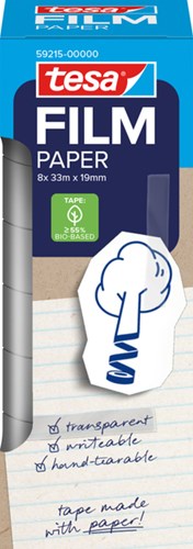 Papiertape tesafilm 19mmx33m 8 rol