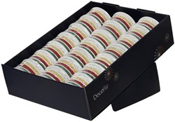 Cadeaulint Decoris rol met 4 kleuren assorti 21x rol