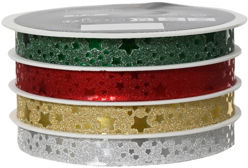 Cadeaulint Decoris rol met 4 kleuren assorti 21x rol-2