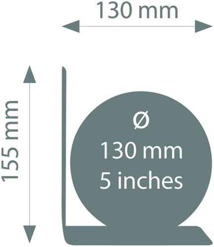 Boekensteun Troika met magnetische globe 13cm zwart-zilver-2