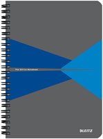 Notitieboek Leitz Office A5 lijn 180 pagina's 80gr grijs blauw
