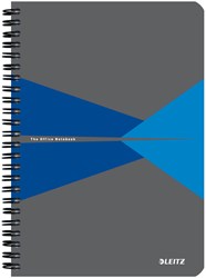 Notitieboek Leitz Office A5 lijn 180 pagina's 80gr grijs blauw