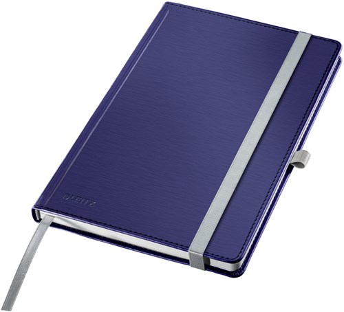 Notitieboek Leitz Style A5 lijn 160 pagina's 100gr blauw
