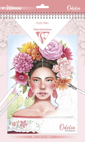 Kleurboek Clairfontaine Odelia A4 Vrouwen