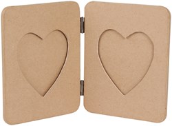 Figuur Décopatch fotokader album met harten 14x1.5x18cm