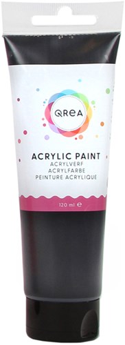Acrylverf Qrea 120 ml zwart zijdeglans groen