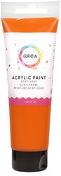 Acrylverf Qrea 120 ml oranje zijdeglans groen