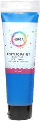 Acrylverf Qrea 120 ml primair blauw met zijdeglans groen