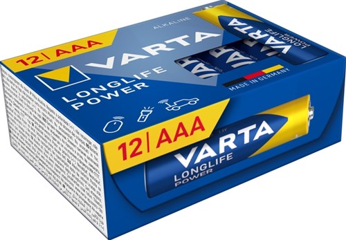 AAA batterijen Varta Longlife Power 12 stuks