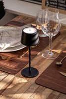 Tafellamp Securit MonteCarlo LED oplaadbaar dimbaar zwart-3