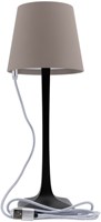 Tafellamp Securit Milano LED oplaadbaar dimbaar taupe-zwart-4