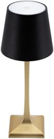 Tafellamp Securis Roma LED oplaadbaar dimbaar zwart-goud