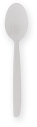 Plastic lepels herbruikbaar PP 185mm 50 stuks wit IEZZY