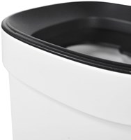 Afvalbak Desq open inworp 20 liter metaal wit-3