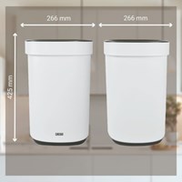 Afvalbak Desq open inworp 20 liter metaal wit-2