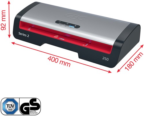GBC 250 Office lamineermachine A4 75 tot 125 micron snelle opwarmtijd blauw-2